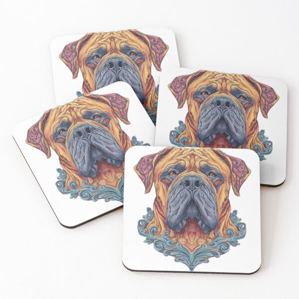 Item preview, Colorful Bullmastiff puppy dog designed and sold by MendaciousMina.