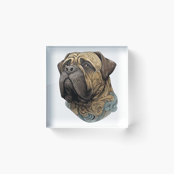 Item preview, Colorful Bullmastiff puppy dog designed and sold by MendaciousMina.