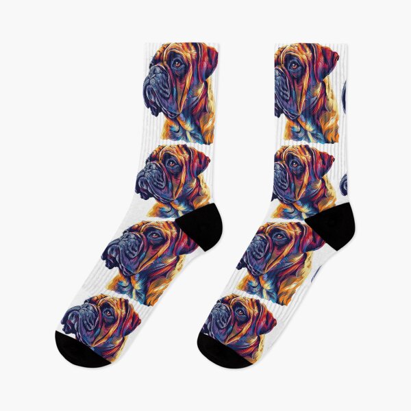Item preview, Colorful Bullmastiff puppy dog designed and sold by MendaciousMina.