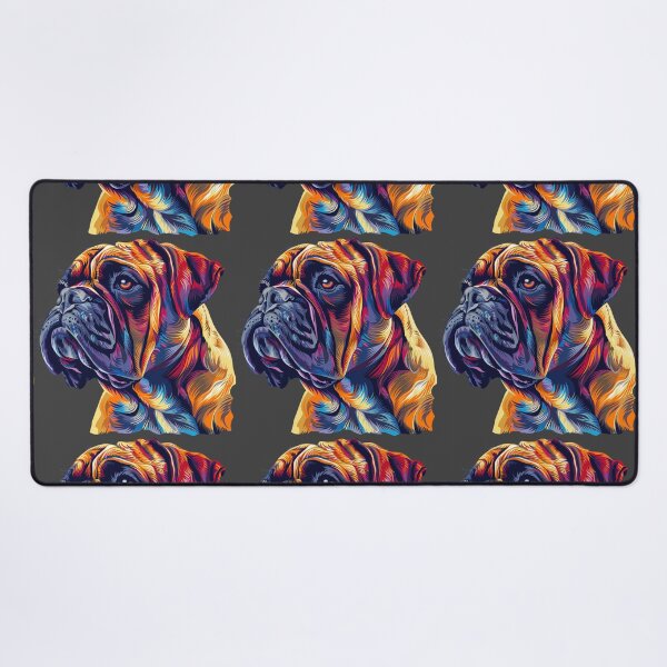 Item preview, Colorful Bullmastiff puppy dog designed and sold by MendaciousMina.