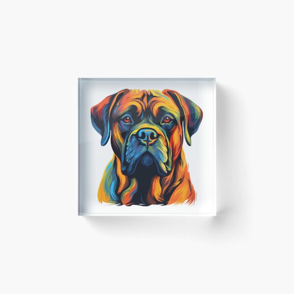 Item preview, Colorful Bullmastiff puppy dog designed and sold by MendaciousMina.