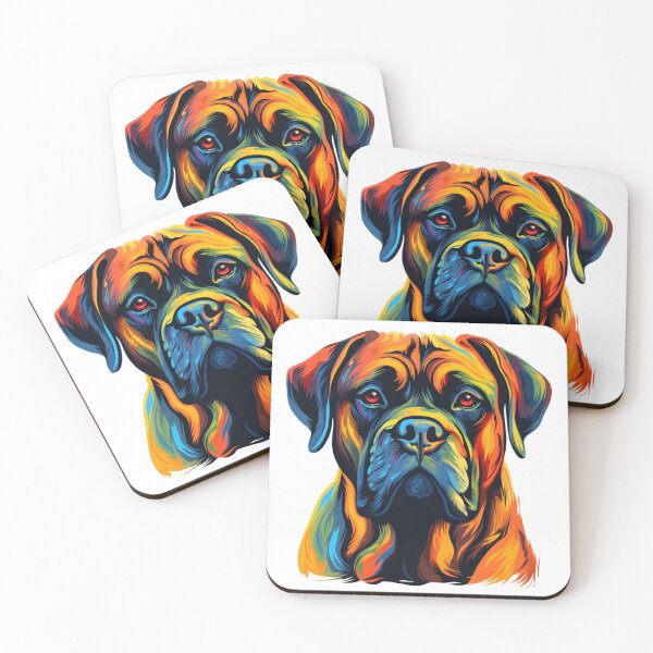 Item preview, Colorful Bullmastiff puppy dog designed and sold by MendaciousMina.