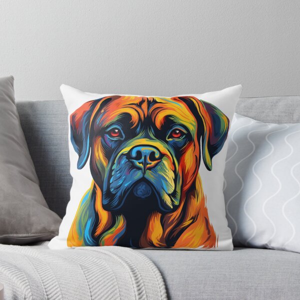Item preview, Colorful Bullmastiff puppy dog designed and sold by MendaciousMina.