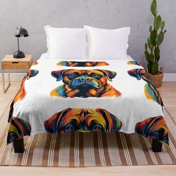Item preview, Colorful Bullmastiff puppy dog designed and sold by MendaciousMina.