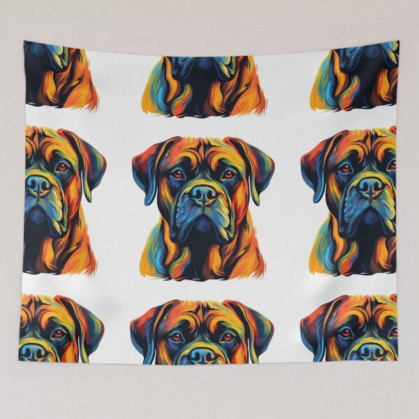 Item preview, Colorful Bullmastiff puppy dog designed and sold by MendaciousMina.