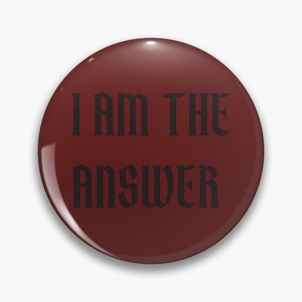 Item preview, I AM THE ANSWER Gothic Blackletter Vampire Sticker designed and sold by joanaette.
