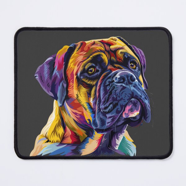 Item preview, Colorful Bullmastiff puppy dog designed and sold by MendaciousMina.
