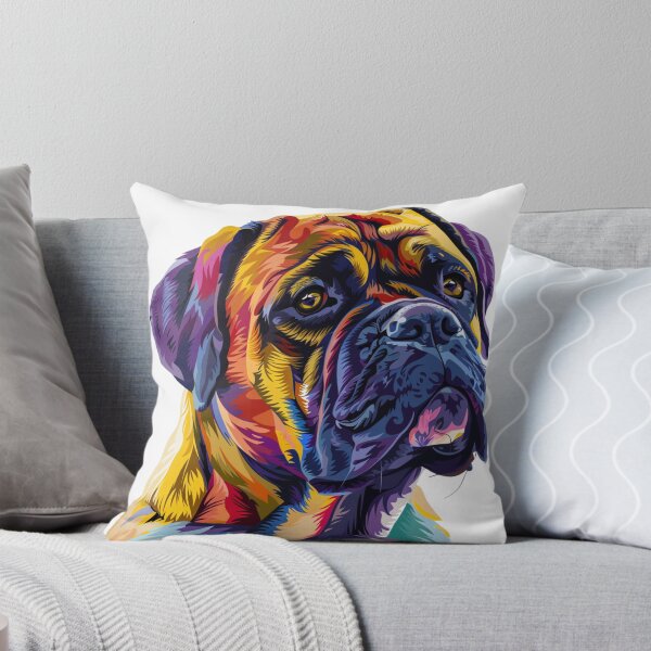 Item preview, Colorful Bullmastiff puppy dog designed and sold by MendaciousMina.