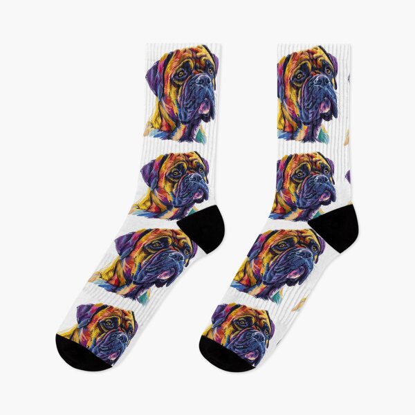 Item preview, Colorful Bullmastiff puppy dog designed and sold by MendaciousMina.