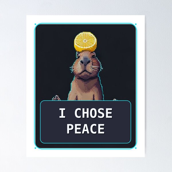 Artikelvorschau, I Chose Peace — Funny Pixel Art Zen Self-Care entworfen und verkauft von One More Run.