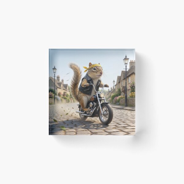 Item preview, Thirteen-Lined Ground Squirrel Rides His Motorcycle designed and sold by Tridentulus.