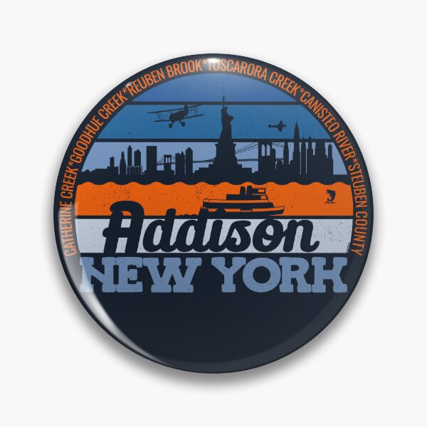 Item preview, Addison New York Sunset Retro Vintage Local Pride Logo designed and sold by CRHPOD20.