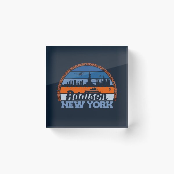 Item preview, Addison New York Sunset Retro Vintage Local Pride Logo designed and sold by CRHPOD20.