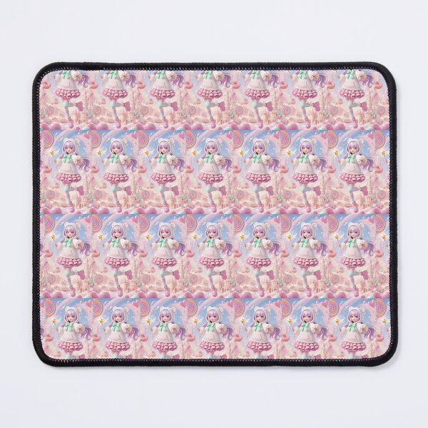 Item preview, Cute Anime Girl in Bear Hoodie in Pastel Candy Land designed and sold by Golden_Pixel_Paper.