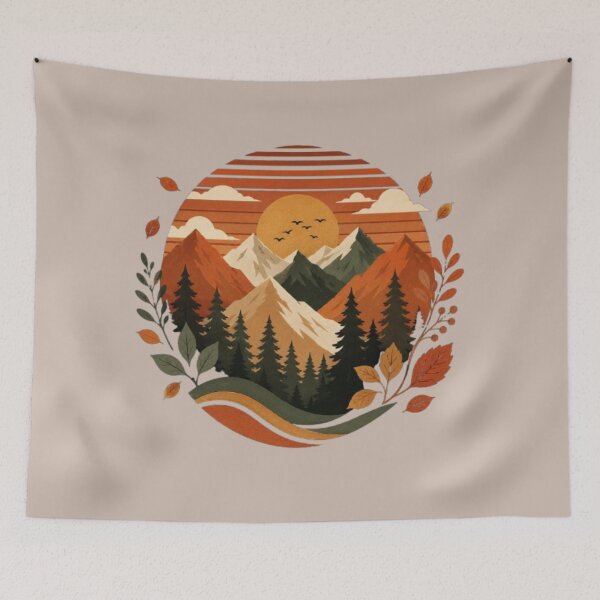 Item preview, The Urban Explorer | Autumn Mountain Sunset Boho Fall Landscape designed and sold by The Urban Explorer.