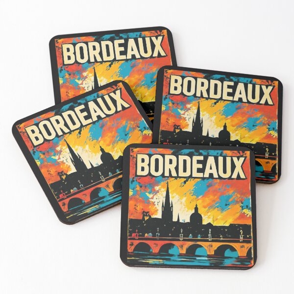 Item preview, Bordeaux France Vintage Travel Poster Colorful Painting Retro Art designed and sold by RDproject.