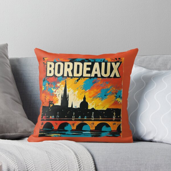 Item preview, Bordeaux France Vintage Travel Poster Colorful Painting Retro Art designed and sold by RDproject.