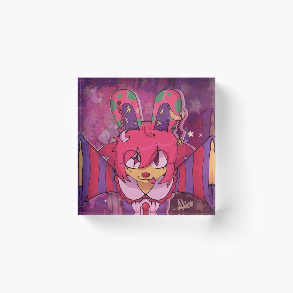 Item preview, Winged Pink Bunny Character with Celestial Scene Aesthetic designed and sold by CrispinNorwood.