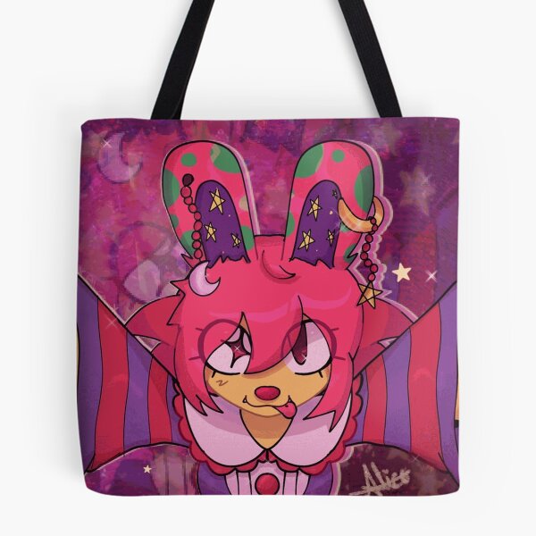 Item preview, Winged Pink Bunny Character with Celestial Scene Aesthetic designed and sold by CrispinNorwood.
