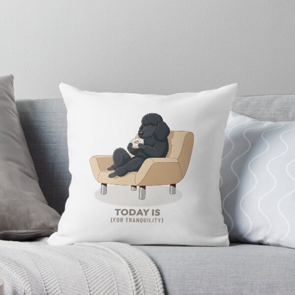 Item preview, Black Poodle Enjoying a Sweet Donut Vintage Aesthetic designed and sold by COZY VINTAGE animal.