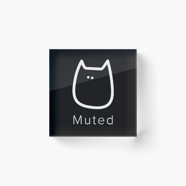 Item preview, Muted Minimalist Cat Quiet Mode Design designed and sold by ContigoART.
