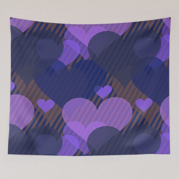 Item preview, Hearts Are Blue (pattern) designed and sold by Cathedral of Curiosity.