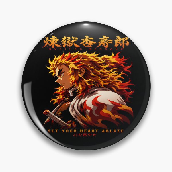 Item preview,  Set Your Heart Ablaze -Flame Hashira- Epic Quote Aesthetic Design designed and sold by TTdesigns123.