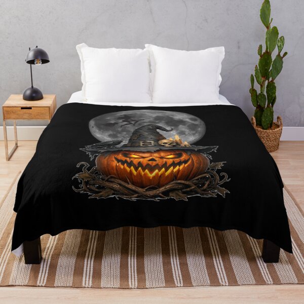 Item preview, Spooky Pumpkin Witch with Full Moon Silhouette designed and sold by DeliaDesignsCo.