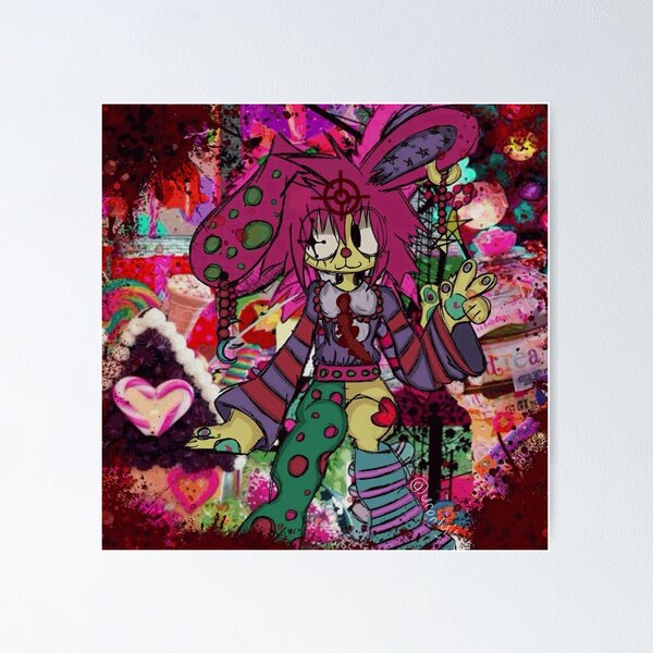 Item preview, Alternative Pink Bunny Character in Colorful Candy Collage designed and sold by CrispinNorwood.