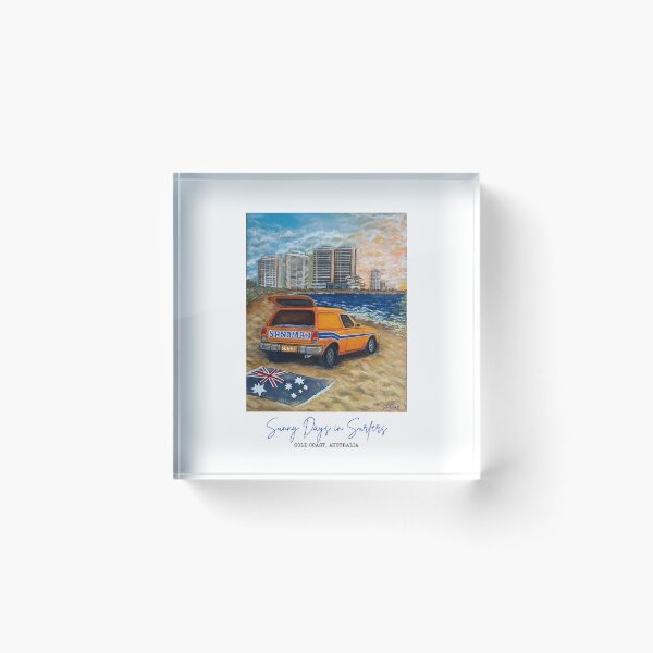 Item preview, Sunny Days in Surfers-  Holden Sandman Surfers Paradise Nostalgia Art designed and sold by Imagine Ink Design Studio.