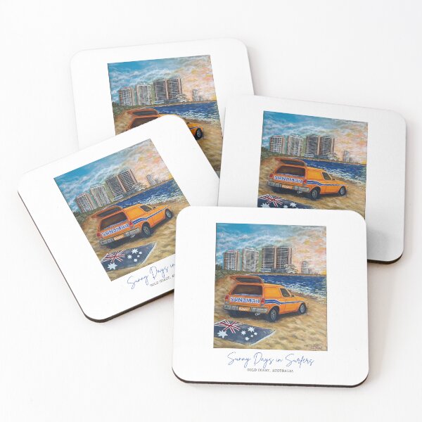 Item preview, Sunny Days in Surfers-  Holden Sandman Surfers Paradise Nostalgia Art designed and sold by Imagine Ink Design Studio.