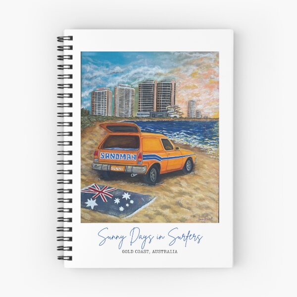 Item preview, Sunny Days in Surfers-  Holden Sandman Surfers Paradise Nostalgia Art designed and sold by Imagine Ink Design Studio.