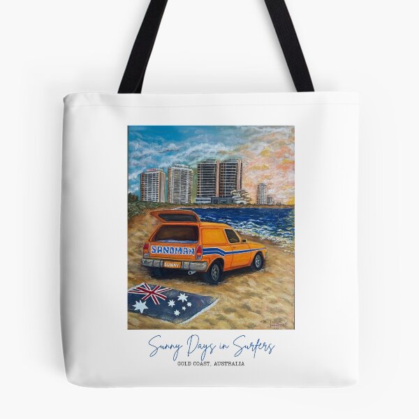 Item preview, Sunny Days in Surfers-  Holden Sandman Surfers Paradise Nostalgia Art designed and sold by Imagine Ink Design Studio.