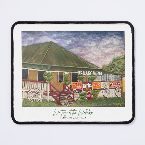 Item preview, Waiting At The Wallaby - Wallaby Hotel Mudgeeraba Gold Coast Nostalgia Art designed and sold by Imagine Ink Design Studio.