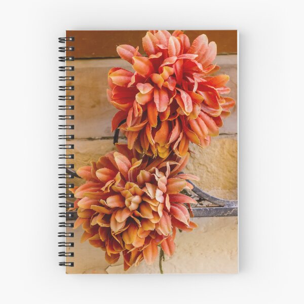 Item preview, Orange Artificial Flower Wreath On Rustic Metal Gate — Autumn Fabric Floral Decoration For Home designed and sold by Nmallia.