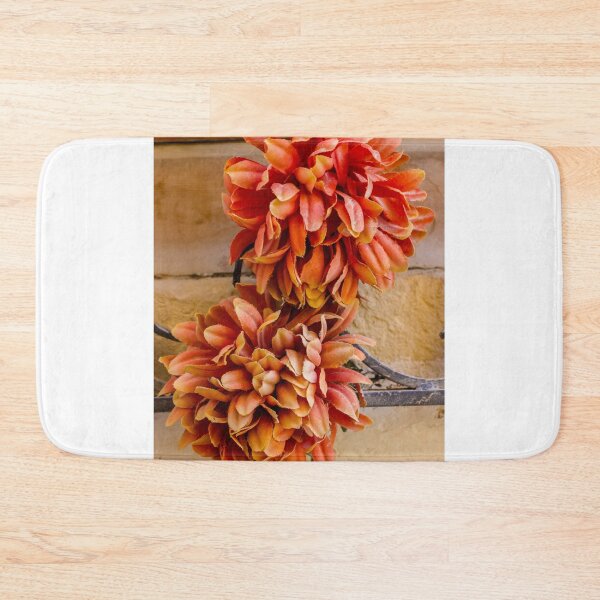 Item preview, Orange Artificial Flower Wreath On Rustic Metal Gate — Autumn Fabric Floral Decoration For Home designed and sold by Nmallia.