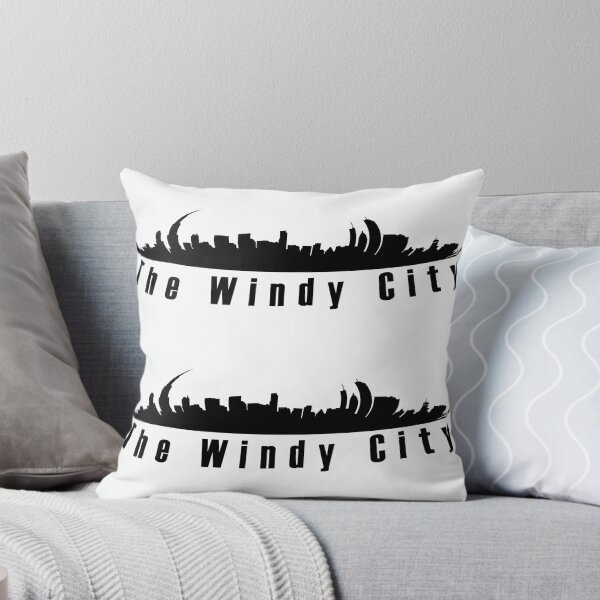 Item preview, Black and White Windy City and Chicago Cityscape designed and sold by WD-Artist.