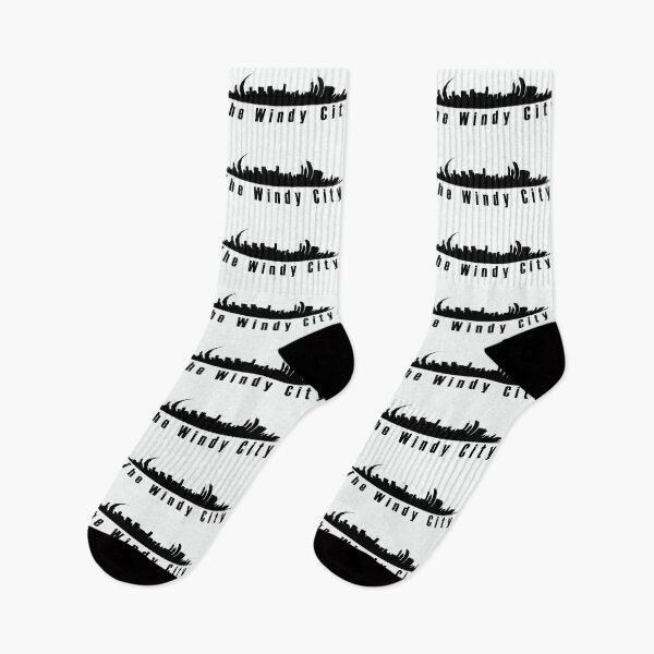 Item preview, Black and White Windy City and Chicago Cityscape designed and sold by WD-Artist.