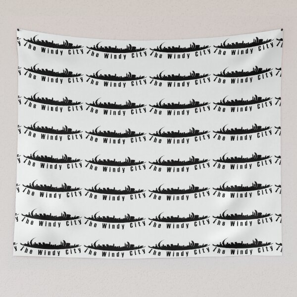 Item preview, Black and White Windy City and Chicago Cityscape designed and sold by WD-Artist.