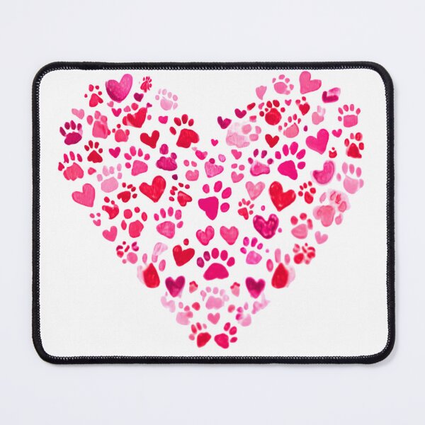 Item preview, Valentine's (Faux) Dog Paw Prints Red Heart Designs designed and sold by DEC02.