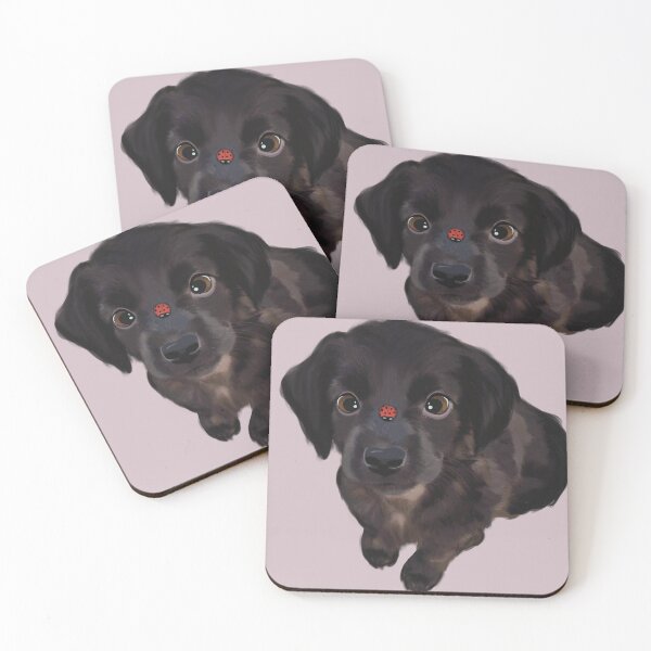 Item preview, Cute Dog with a Lady Bug designed and sold by AuraBerryArt.