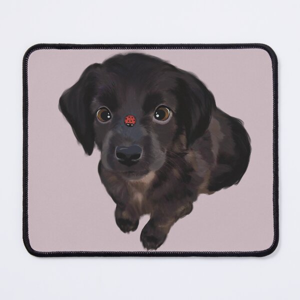 Item preview, Cute Dog with a Lady Bug designed and sold by AuraBerryArt.
