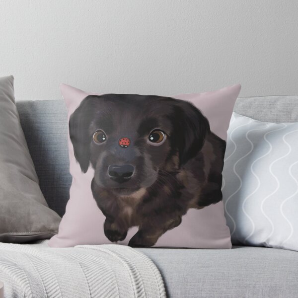 Item preview, Cute Dog with a Lady Bug designed and sold by AuraBerryArt.