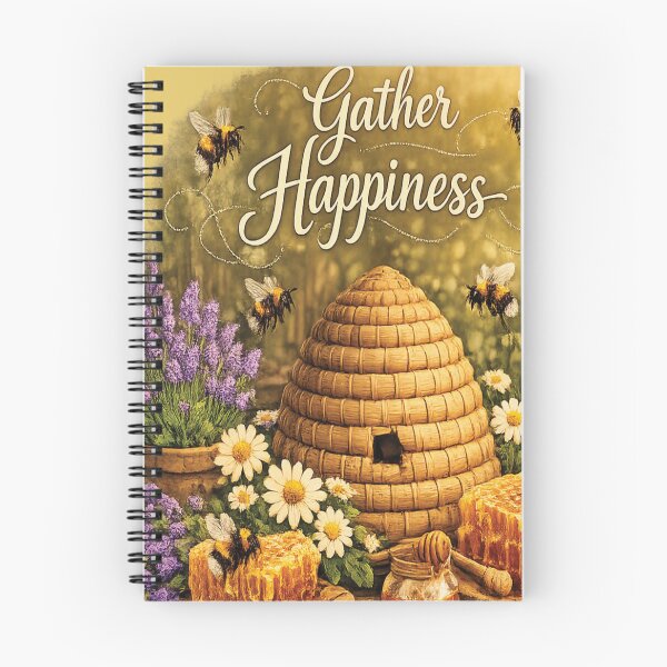 Item preview, Gather Happiness Wildflower Floral  Bee Art designed and sold by Mindful56.