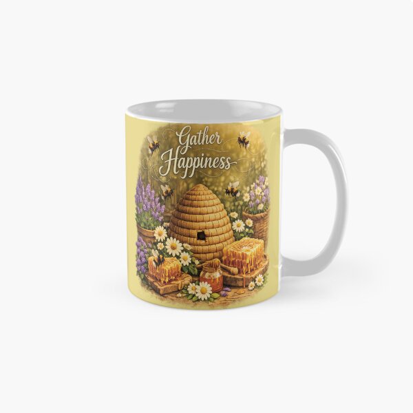 Item preview, Gather Happiness Wildflower Floral  Bee Art designed and sold by Mindful56.