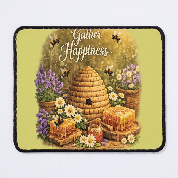 Item preview, Gather Happiness Wildflower Floral  Bee Art designed and sold by Mindful56.