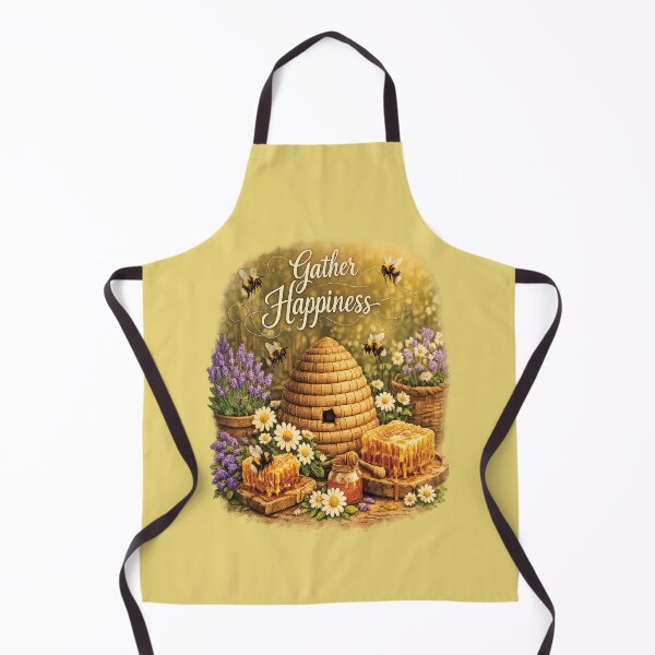 Item preview, Gather Happiness Wildflower Floral Bee Art designed and sold by Mindful56.