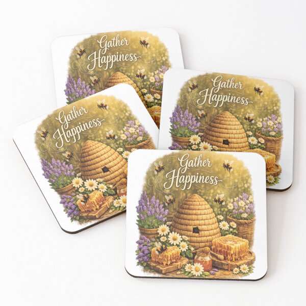 Item preview, Gather Happiness Wildflower Floral  Bee Art designed and sold by Mindful56.