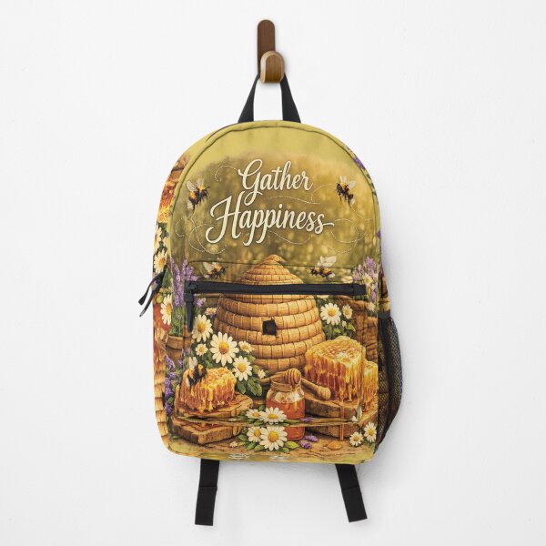 Item preview, Gather Happiness Wildflower Floral Bee Art designed and sold by Mindful56.