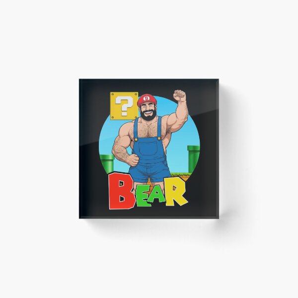 Item preview, Bear Level Up | Retro Plumber Inspired Gay Bear Design designed and sold by BrokenLabel.